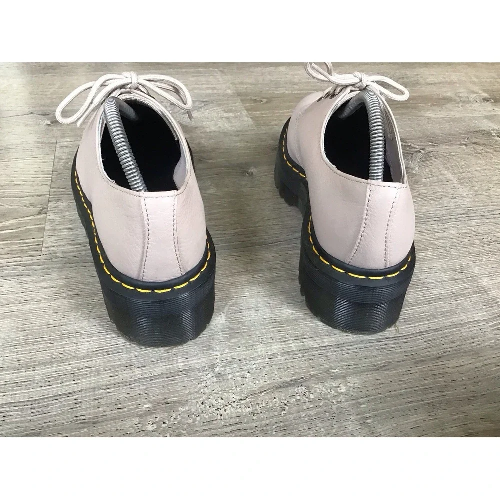 Dr. Martens 31167 Taupe Leather Oxford Lace-Up Shoes Men's US 9 Women's US 10